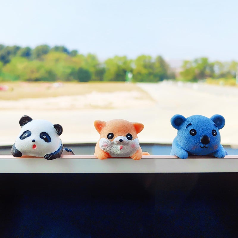 Cute Animal Rear View Mirror Accessories Car Center Screen Decoration Dashboard Ornament Car Accessories Interior for WomenMen Computer Monitor Decor